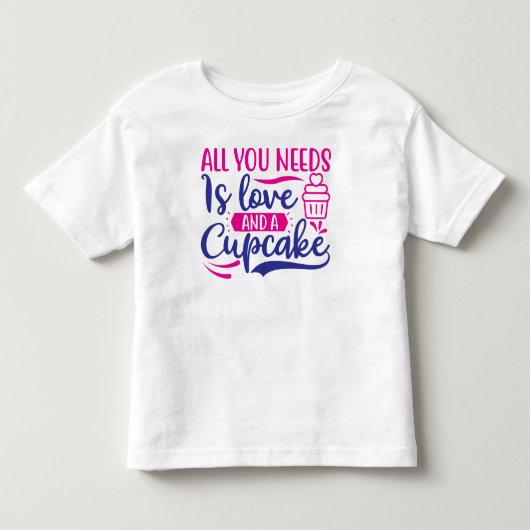 必要なのは愛とカップケーキ トドラーTシャツ (正面)