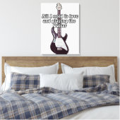 必要なのは愛とギタ遊ーだけだ。ヴィンテージ キャンバスプリント (インサイチュ (寝室))