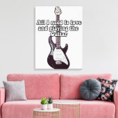 必要なのは愛とギタ遊ーだけだ。ヴィンテージ キャンバスプリント (インサイチュ (リビング))