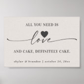 必要なのは愛とケーキのオフホワイトのサイン結婚だけだ ポスター (正面)