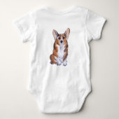 必要なのは愛とコーギだけだ ベビーボディスーツ (裏面)
