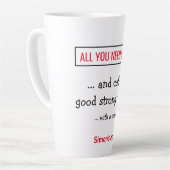 必要なのは愛とコーヒーだけだ。カスタマイズ. カフェラテマグ (左アングル)