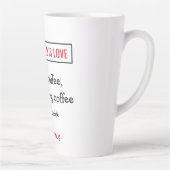 必要なのは愛とコーヒーだけだ。カスタマイズ. カフェラテマグ (右)