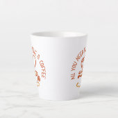 必要なのは愛とコーヒーだけだ カフェラテマグ (正面)