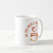 必要なのは愛とコーヒーだけだ コーヒーマグカップ (正面右)