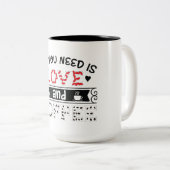 必要なのは愛とコーヒーだけだ ツートーンマグカップ (正面右)