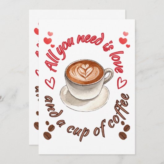 必要なのは愛とコーヒーだけ 招待状 (正面/裏面)