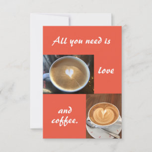 必要なのは愛とコーヒーのグリーティングカードだけだ カード