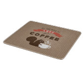必要なのは愛とコーヒー – リス カッティングボード (角)