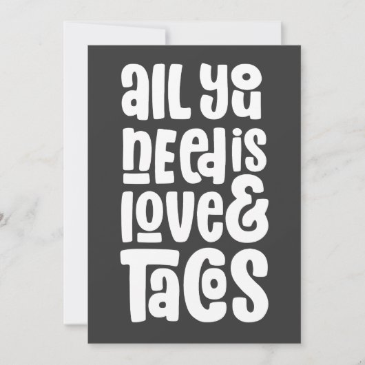 必要なのは愛とタコスだけだ 招待状 (正面)