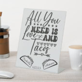 必要なのは愛とタコスのカスタムウェディング 台座サイン (インサイチュ)