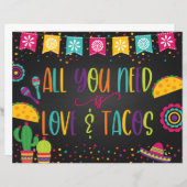 必要なのは愛とタコスのサイン – ブラック (正面/裏面)