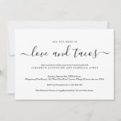 必要なのは愛とタコスのリハーサルディナー 招待状 (正面)