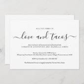 必要なのは愛とタコスのリハーサルディナー 招待状 (正面/裏面)