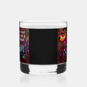 必要なのは愛とダシュント抽象芸術アート ウイスキーグラス (左)
