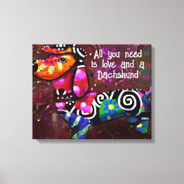 必要なのは愛とダシュント抽象芸術アート キャンバスプリント