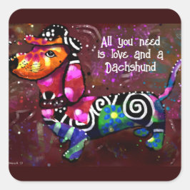 必要なのは愛とダシュント抽象芸術アート スクエアシール