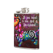 必要なのは愛とダシュント抽象芸術アート フラスク (左)