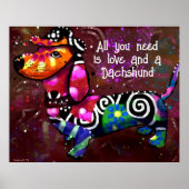 必要なのは愛とダシュント抽象芸術アート ポスター (正面)