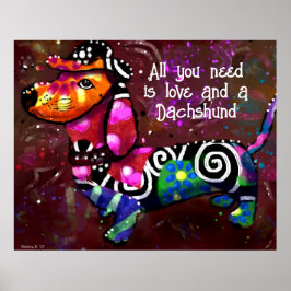 必要なのは愛とダシュント抽象芸術アート ポスター