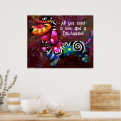 必要なのは愛とダシュント抽象芸術アート ポスター (キッチン)
