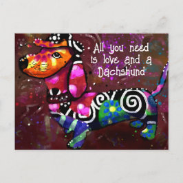 必要なのは愛とダシュント抽象芸術アート ポストカード