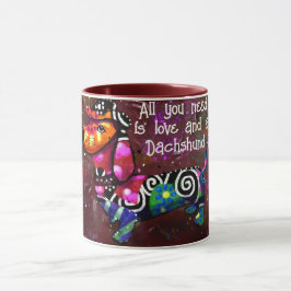 必要なのは愛とダシュント抽象芸術アート マグカップ