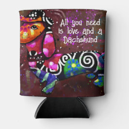 必要なのは愛とダシュント抽象芸術アート 缶クーラー