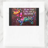 必要なのは愛とダシュント抽象芸術アート 長方形シール (バッグ)