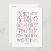 必要なのは愛とチョコレートバレンタインデー シーズンポストカード (正面/裏面)
