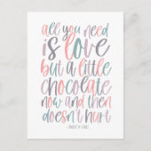 必要なのは愛とチョコレートバレンタインデー シーズンポストカード (正面)