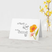 必要なのは愛とチョコレート カード (黄色い花)