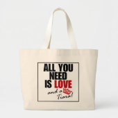 「必要なのは愛とティアラだけだ!」 トートバッグ (正面)