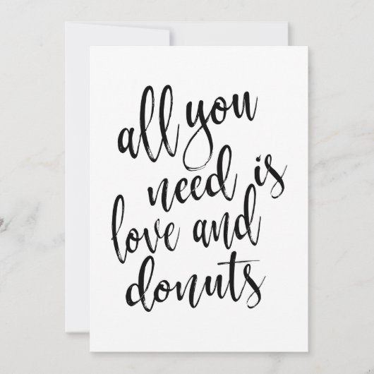 必要なのは愛とドーナツのサイン手頃だけ 招待状 (正面)