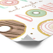 必要なのは愛とドーナツ女の子誕生日サイン ポスター (角)