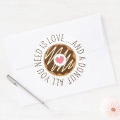 必要なのは愛とドーナツ結婚式の引き出物 ラウンドシール (封筒)