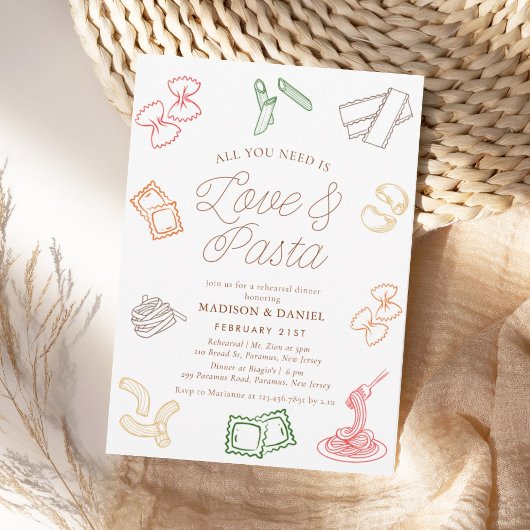 必要なのは愛とパスタのリハーサルディナー 招待状