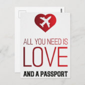 必要なのは愛とパスポートはがき ポストカード (正面/裏面)