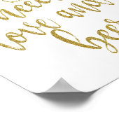 必要なのは愛とビール金ゴールド8x10サイン ポスター (角)