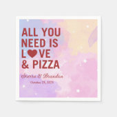 必要なのは愛とピザのナモダンプキン結婚だけだ スタンダードカクテルナプキン (正面)