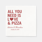必要なのは愛とピザのナモダンプキン結婚だけだ スタンダードカクテルナプキン (正面)