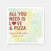 必要なのは愛とピザのナモダンプキン結婚だけだ スタンダードカクテルナプキン (正面)