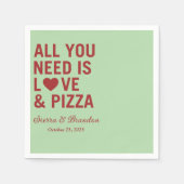 必要なのは愛とピザのナモダンプキン結婚だけだ スタンダードカクテルナプキン (正面)
