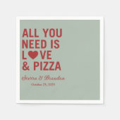 必要なのは愛とピザのナモダンプキン結婚だけだ スタンダードカクテルナプキン (正面)