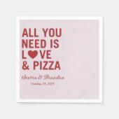 必要なのは愛とピザのナモダンプキン結婚だけだ スタンダードカクテルナプキン (正面)