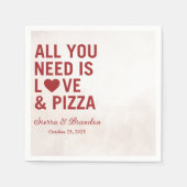 必要なのは愛とピザのナモダンプキン結婚だけだ スタンダードカクテルナプキン (正面)
