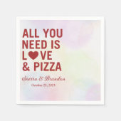 必要なのは愛とピザのナモダンプキン結婚だけだ スタンダードカクテルナプキン (正面)