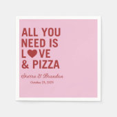 必要なのは愛とピザのナモダンプキン結婚だけだ スタンダードカクテルナプキン (正面)
