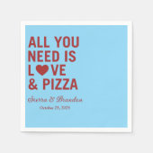 必要なのは愛とピザのナモダンプキン結婚だけだ スタンダードカクテルナプキン (正面)