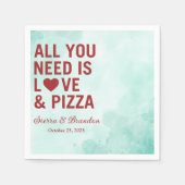 必要なのは愛とピザのナモダンプキン結婚だけだ スタンダードカクテルナプキン (正面)